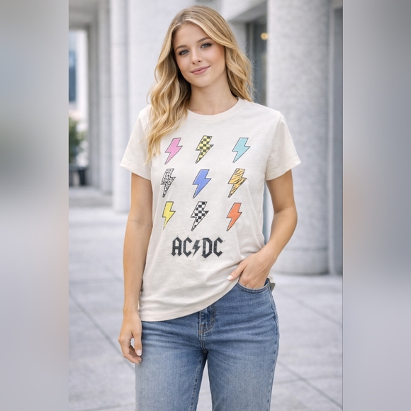 AC/DC Tops - AC/DC lighting bolt t shirt